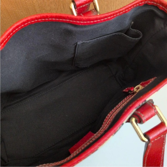 Gucci Beige and Red Signature Tote Bag - Picture 11 of 14